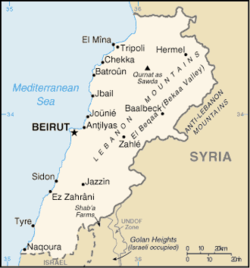 Lebanon-map